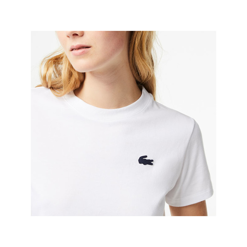Tee-shirt tennis femme Lacoste jersey Bio blanc