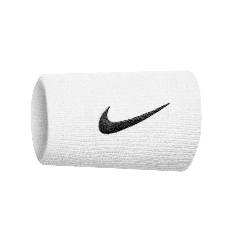 Poignets éponges Nike Double Taille blanc (pack de 2)