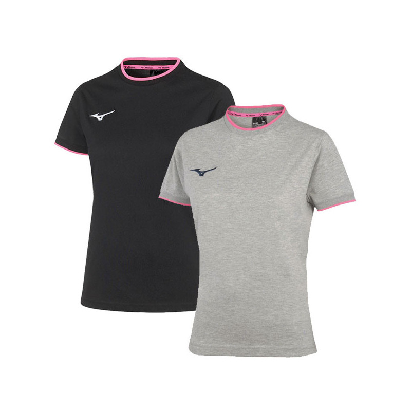Tee-shirt femme Mizuno Team noir ou gris