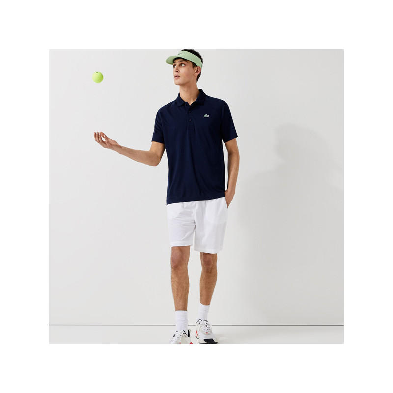Polo Lacoste Ribbed bleu marine