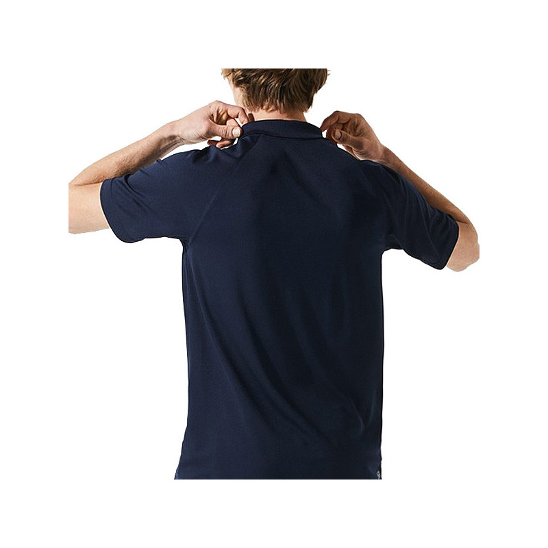 Polo Lacoste Ribbed bleu marine