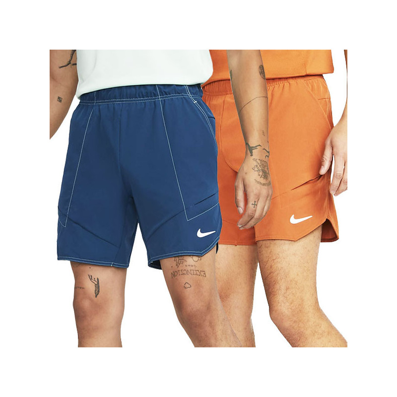 Short tennis Nike Alcaraz orange ou bleu