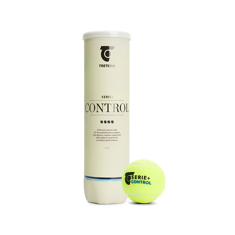 Balles de tennis Tretorn Serie + Control, Tube de 4 balles