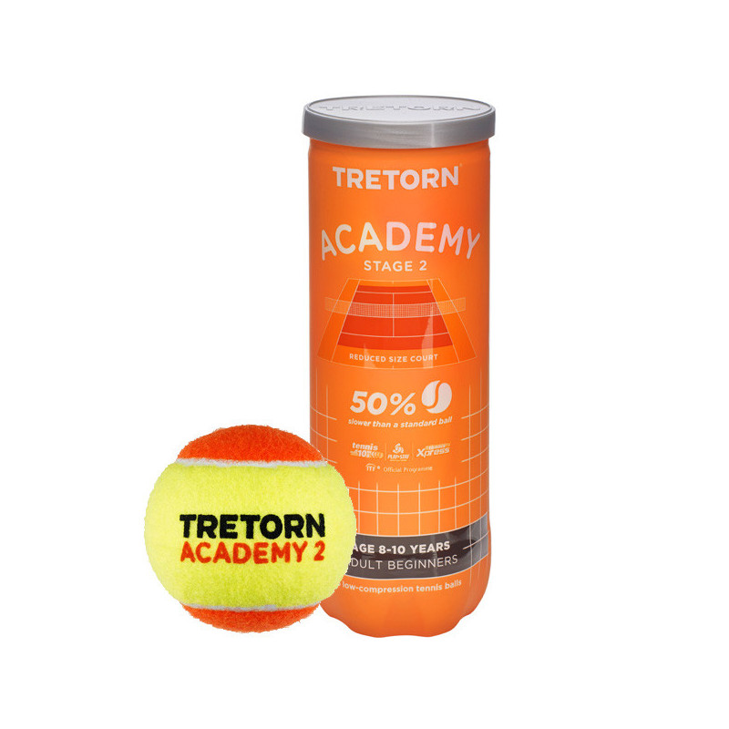Tube 3 balles Tretorn Academy Stage 2