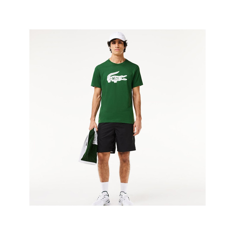 Tee-shirt tennis Lacoste Crocodile Ultra Dry vert