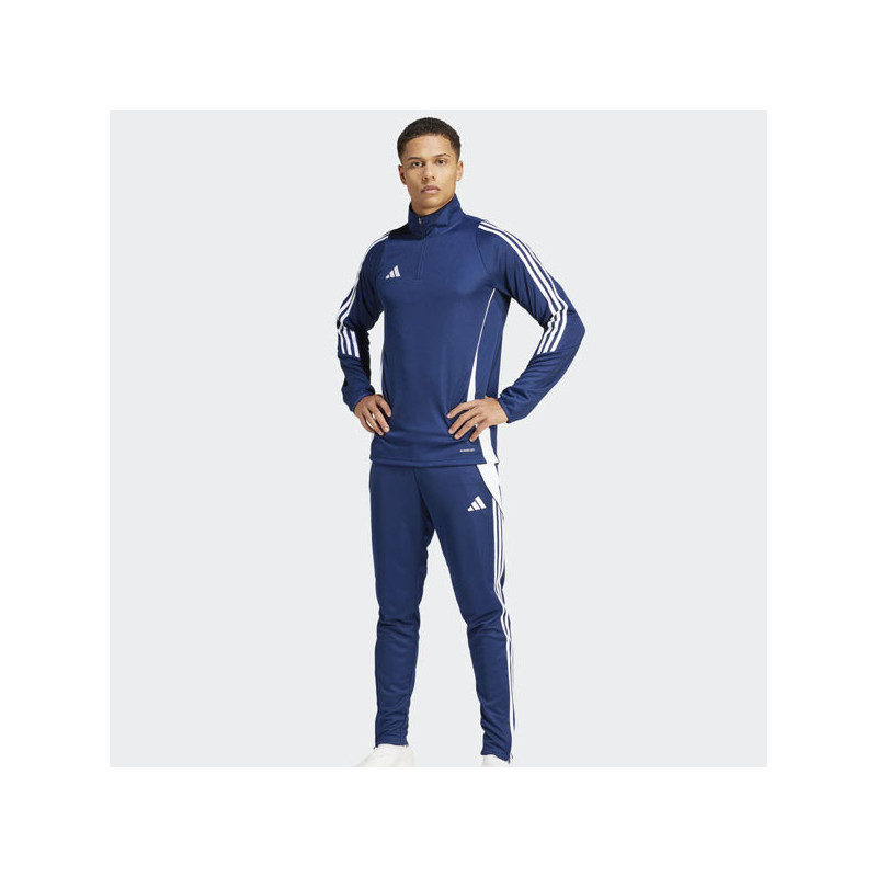 Sweat 1/2 zip bleu Adidas Tiro 24