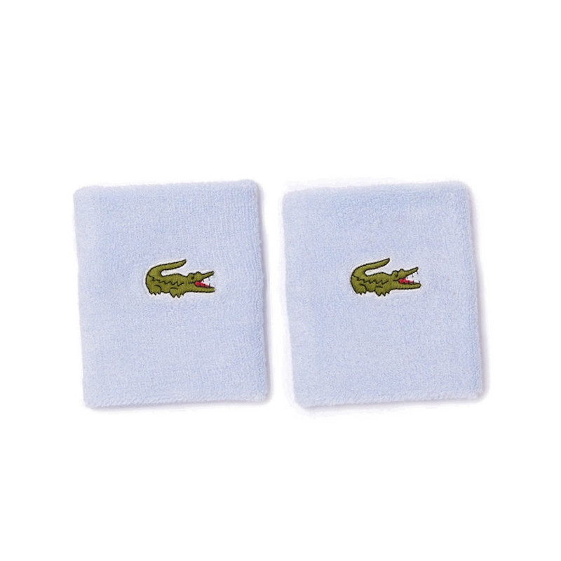 Poignets éponge Lacoste bleu ciel