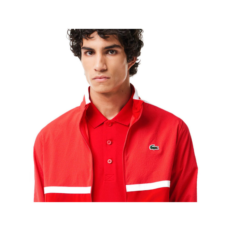 Polo tennis Lacoste Djokovic rouge printemps 2024