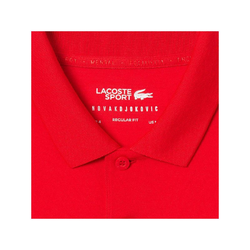 Polo tennis Lacoste Djokovic rouge printemps 2024