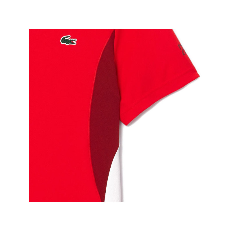 Polo tennis Lacoste Djokovic rouge printemps 2024