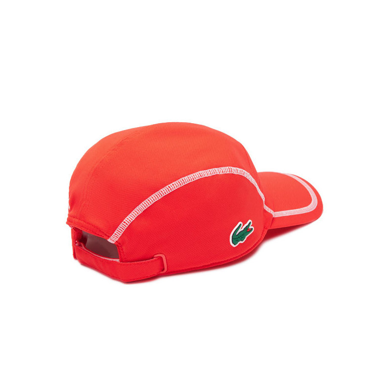 Casquette tennis Lacoste Color Block Rouge