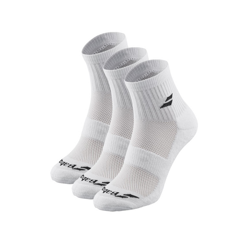 Chaussettes de tennis Quarter Babolat 3 Packs blanc ou noir