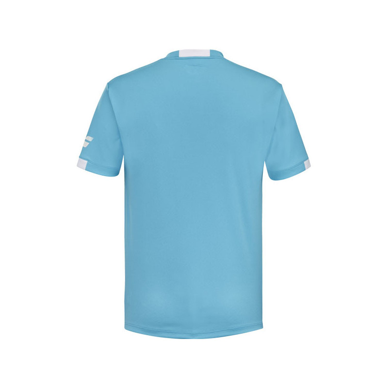 Tee-shirt junior Babolat Play Crew blanc ou bleu clair