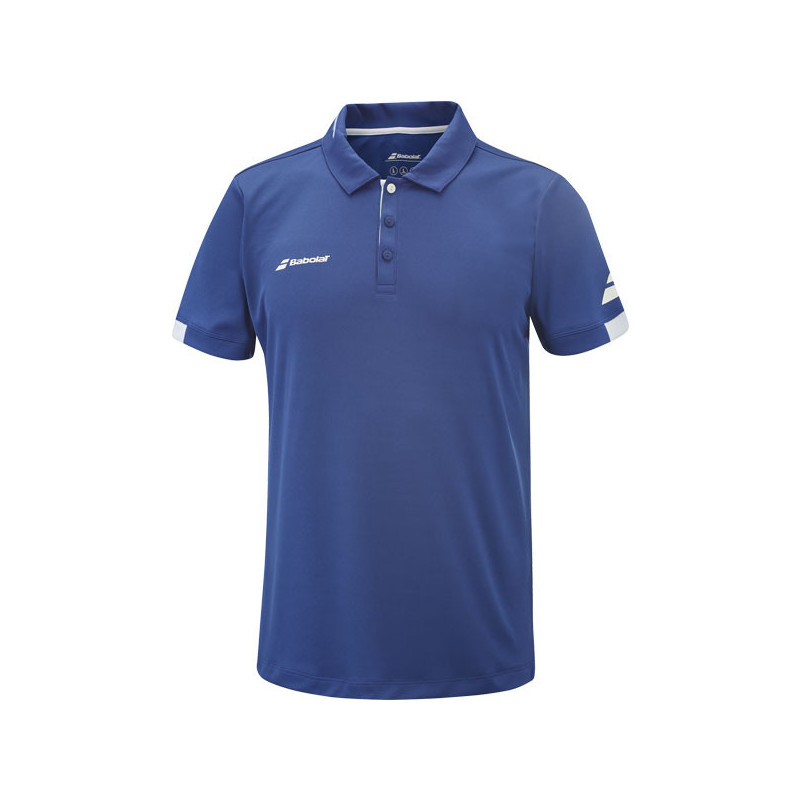 Polo de tennis enfant Babolat Play blanc ou bleu
