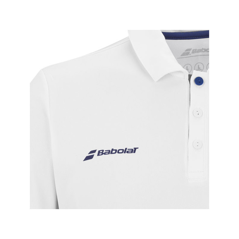 Polo tennis Babolat Play homme blanc