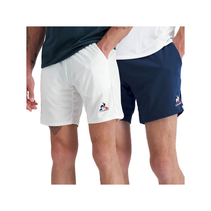 Short de tennis Le Coq Sportif N3 blanc ou marine