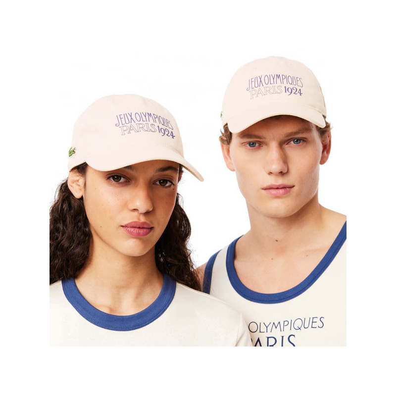 Casquette tennis Lacoste JO Paris 2024 beige