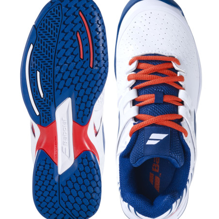 Chaussures Tennis BABOLAT Propulse 4 Platine - Taille Homme 9.5 US, Blanches, Occasion