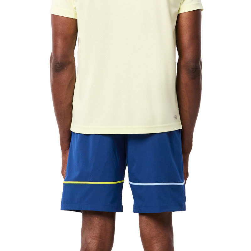 Short de tennis Lacoste Diamanté coloris bleu 2024 Dimitrov