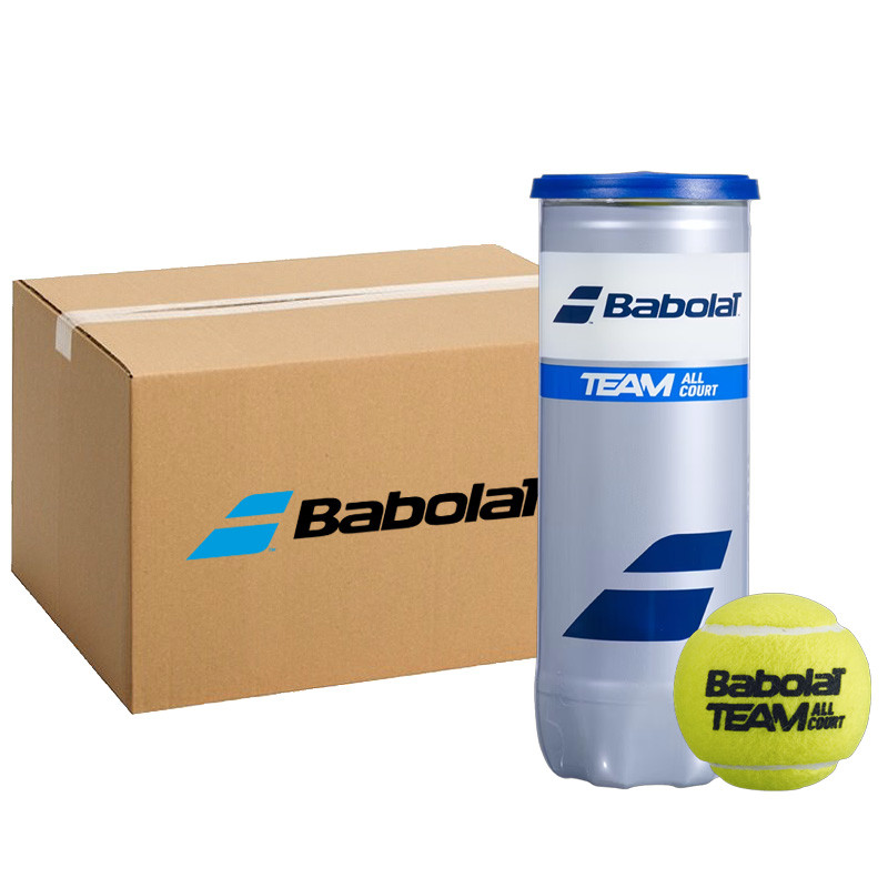 Carton de 24 tubes de 3 balles Babolat Team All Court