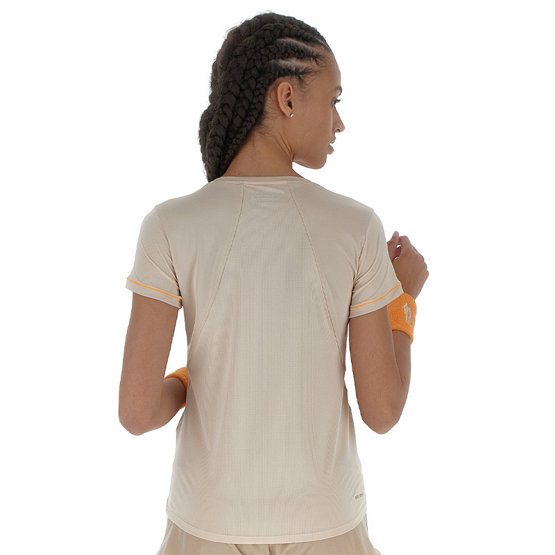 Tee-shirt de tennis femme Lotto D3 Tech marron