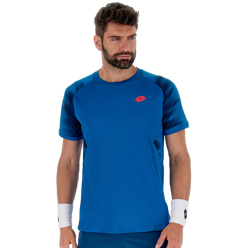 Tee-shirt de tennis homme Lotto D2B Tech bleu
