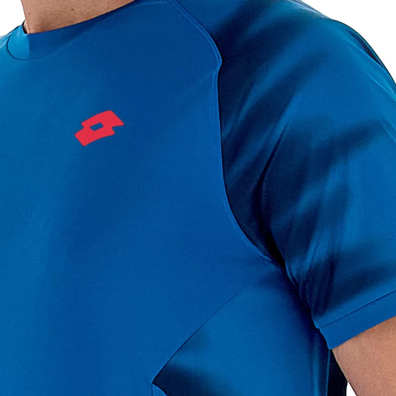 Tee-shirt de tennis homme Lotto D2B Tech bleu