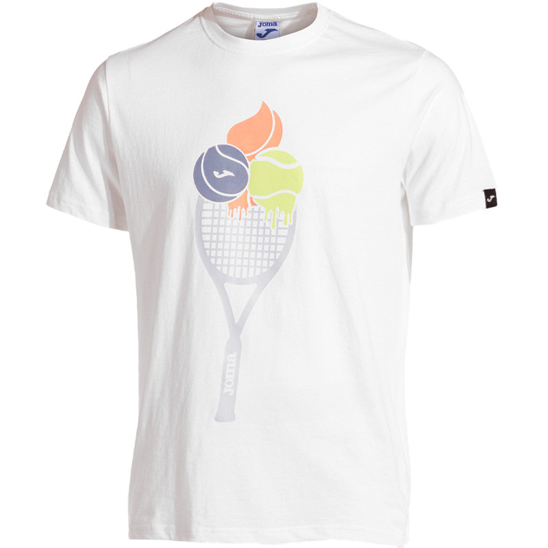 Tee-shirt de tennis homme Joma Challenge blanc en coton