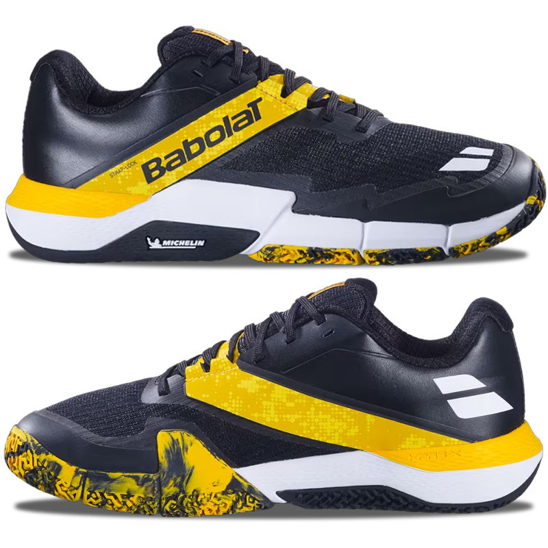 Chaussures de padel Babolat Movea 2 noires et orange pour homme
