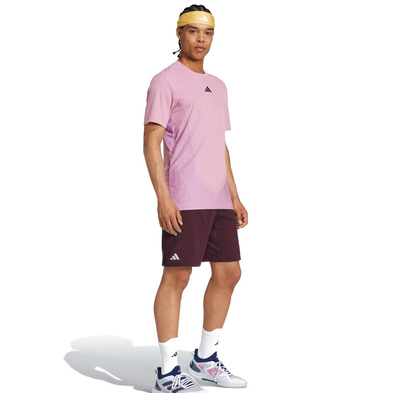 Short de tennis homme Adidas Ergo 7 bordeaux