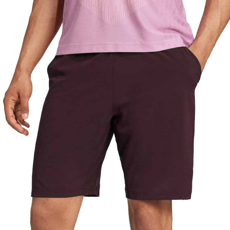 Short de tennis homme Adidas Ergo 7 bordeaux