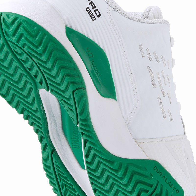 Chaussures de tennis enfants Wilson Rush Pro Ace junior blanc et vert