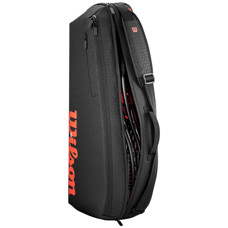 Sac de tennis Wilson 3 pack Clash V3 noir et rouge