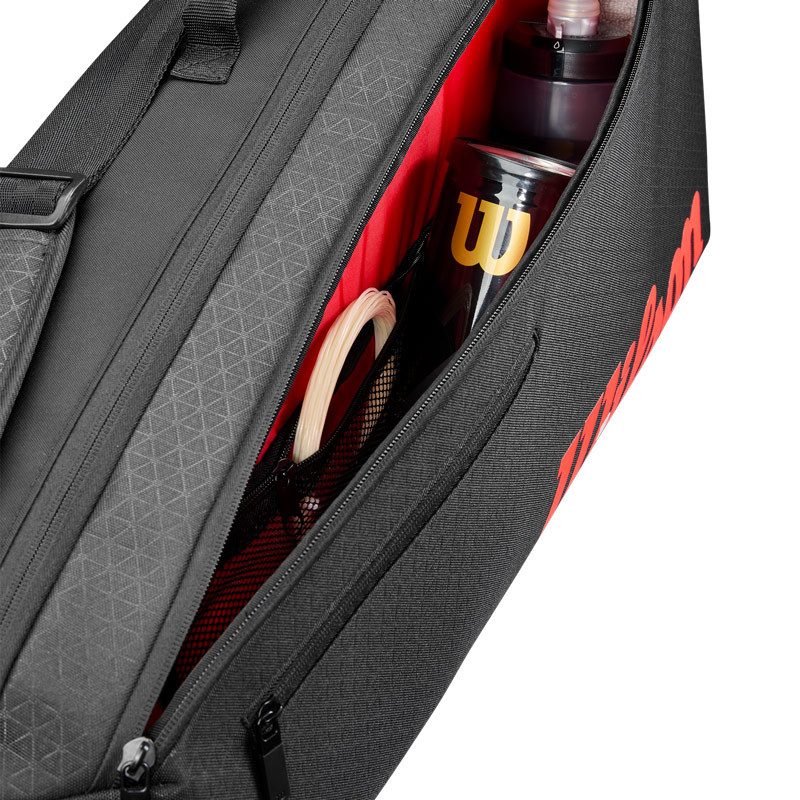 Sac de tennis Wilson clash V3 Thermobag 3 pack noir et rouge