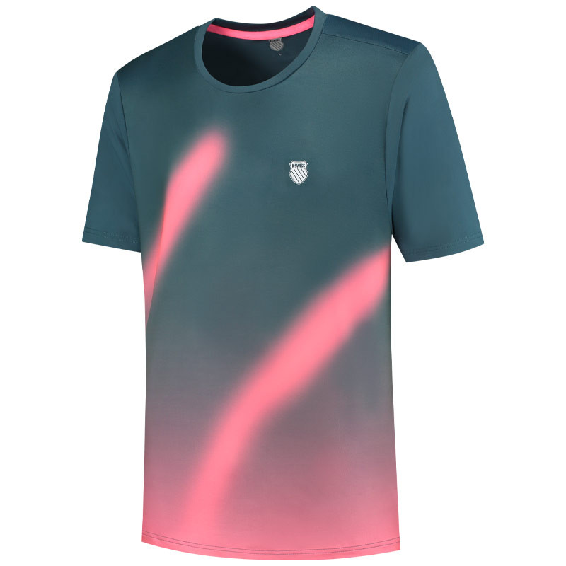 KS Tee-shirt Hypercourt vert - rose
