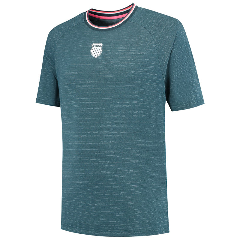 Tee-shirt de tennis K-Swiss Hypercourt Stretch vert Aqua