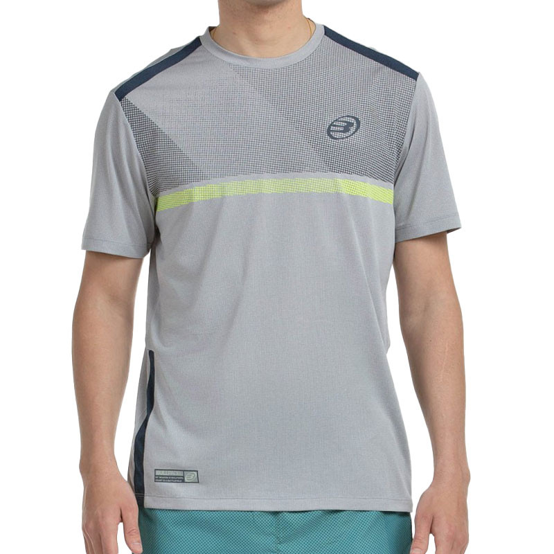 Tee-shirt de padel Bullpadel Bilao en coloris gris et jaune