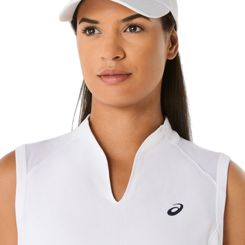 Haut débardeur tennis femme Asics Court Tank blanc
