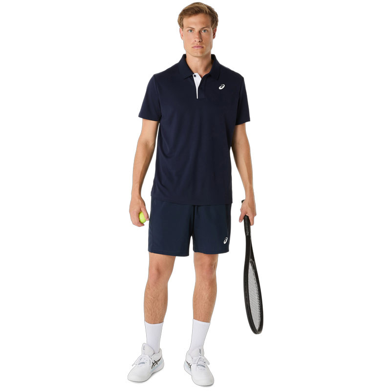 Polo de tennis pour homme Asics Court Top coloris bleu marine