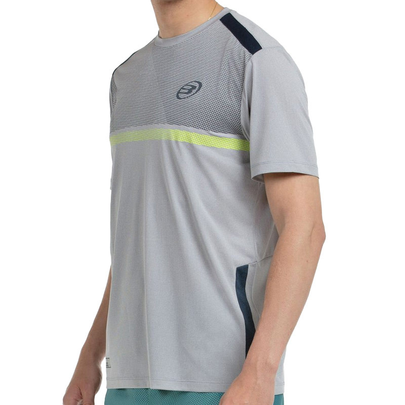 Tee-shirt de padel Bullpadel Bilao en coloris gris et jaune