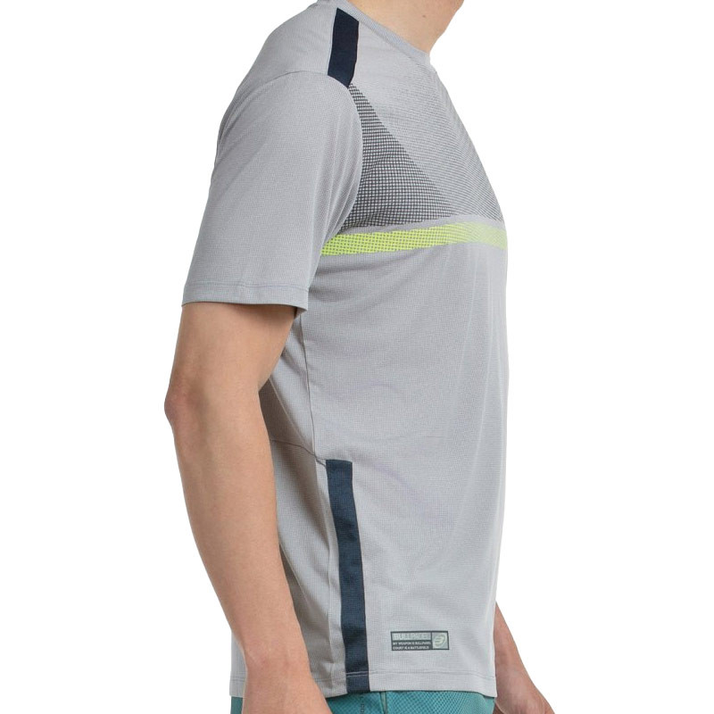Tee-shirt de padel Bullpadel Bilao en coloris gris et jaune