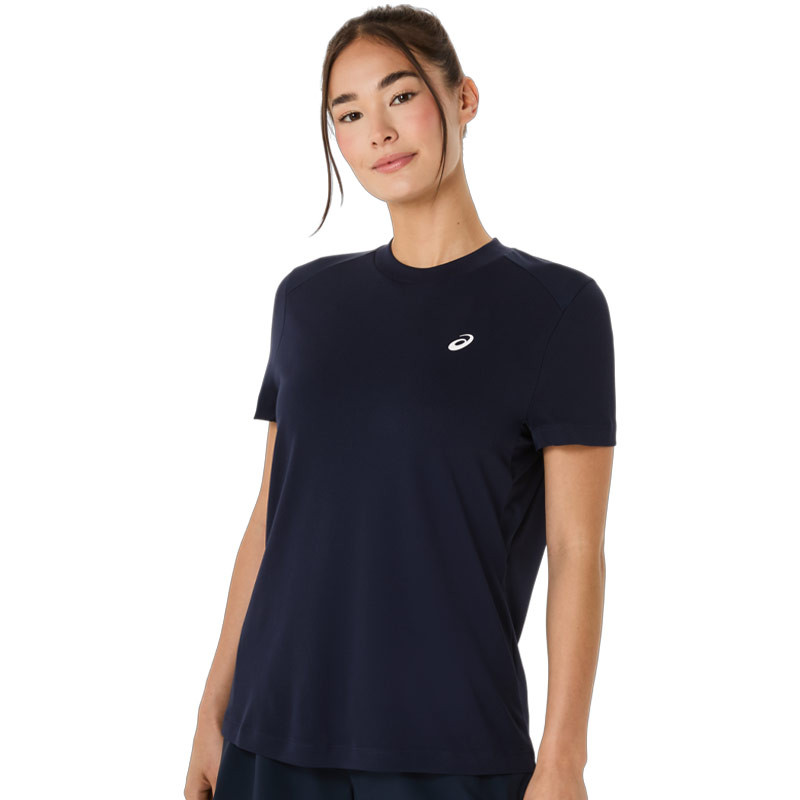 Tee-shirt tennis femme Asics Court Top marine
