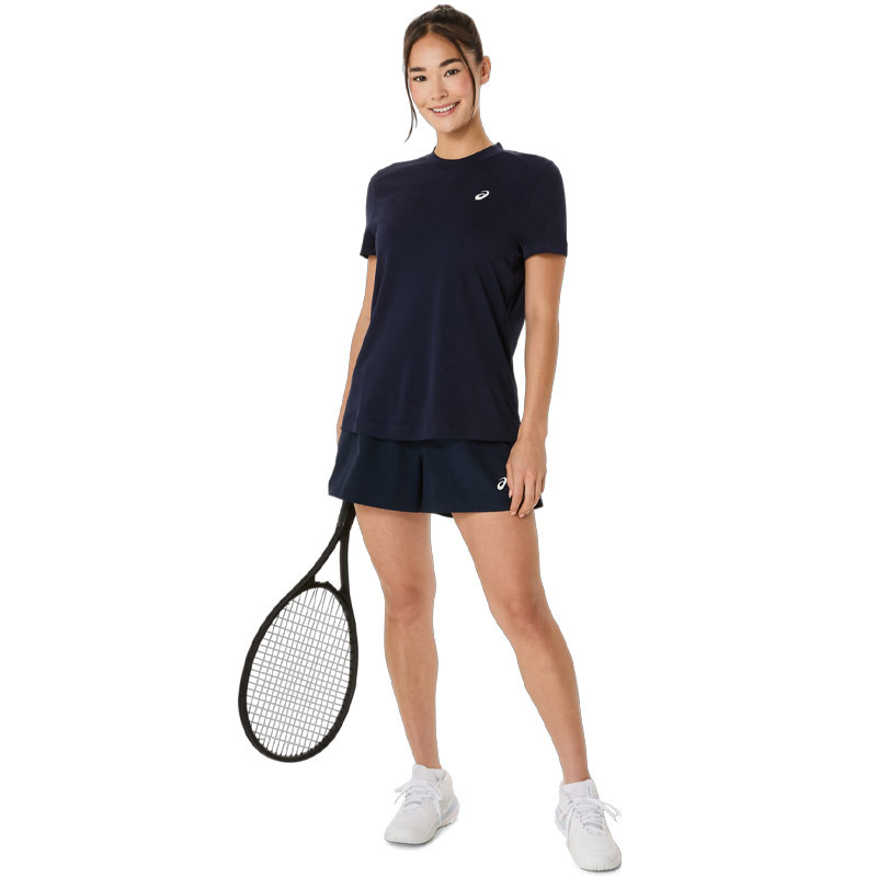 Tee-shirt tennis femme Asics Court Top marine