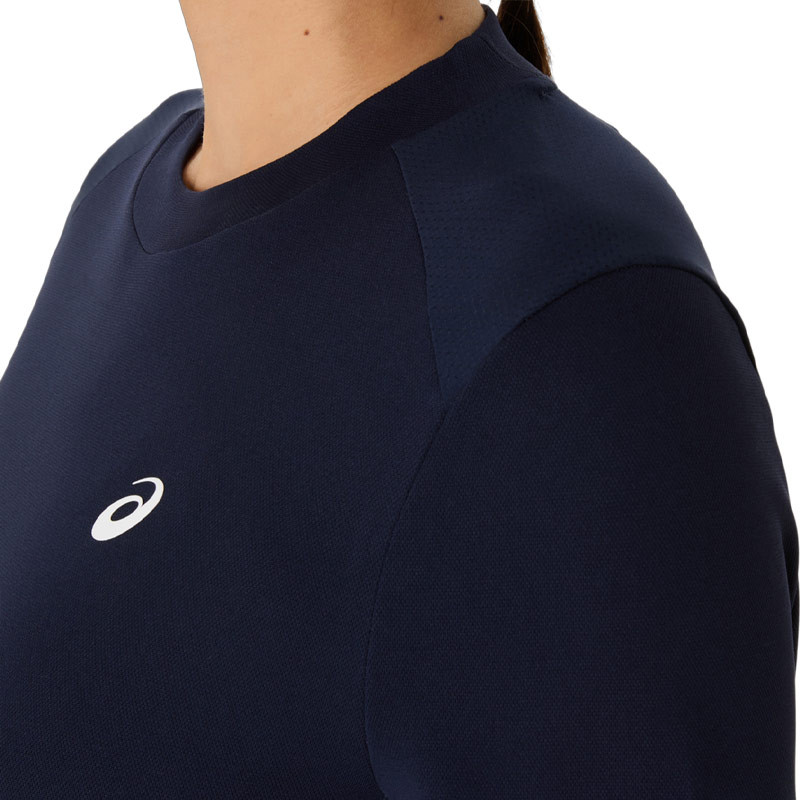 Tee-shirt tennis femme Asics Court Top marine