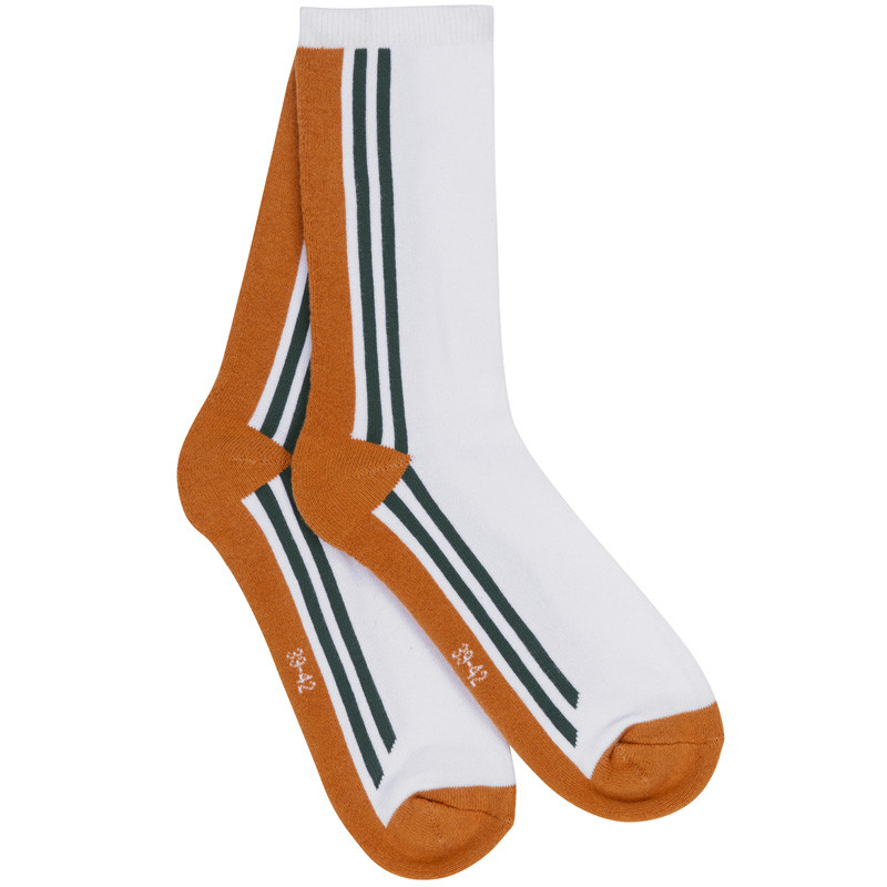 Chaussettes Roland Garros Performance blanc-ocre-vert