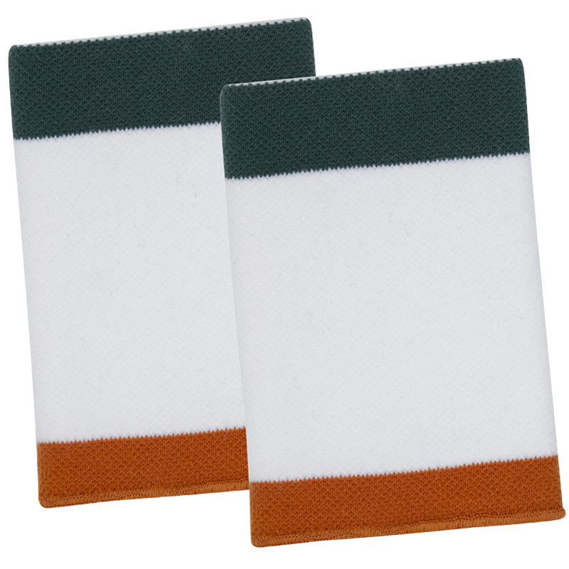 Poignets éponge Roland Garros Performance blanc, ocre et vert