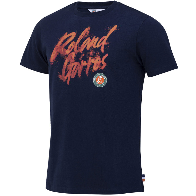 Tee-shirt Roland Garros Graphic bleu marine et ocre
