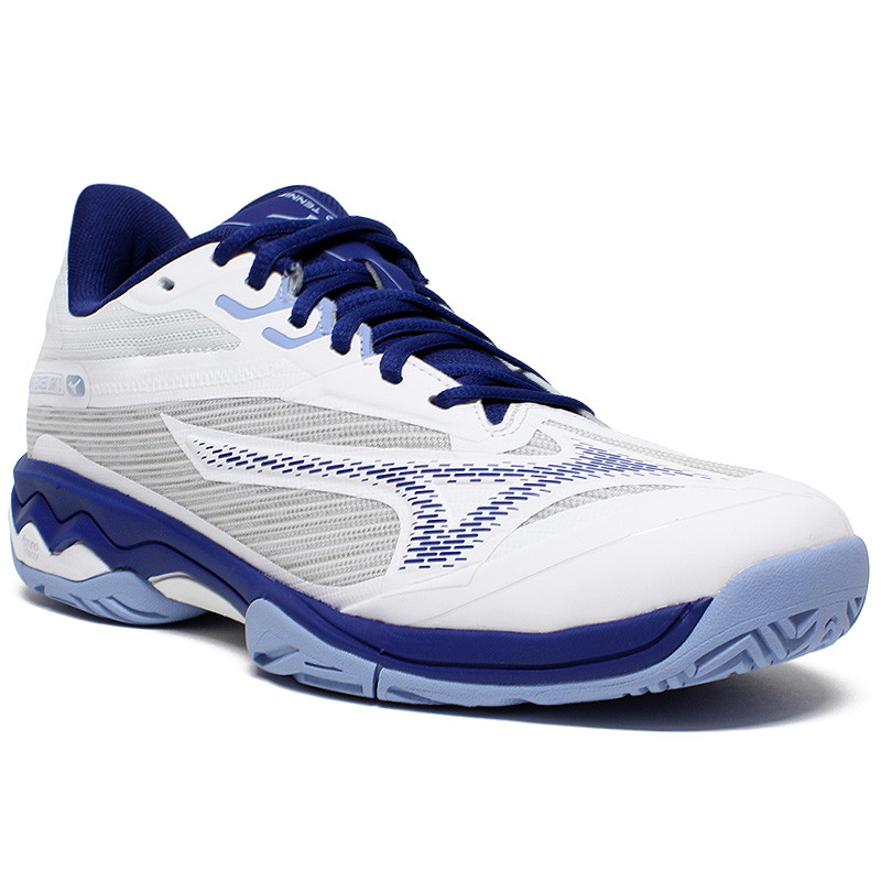 Mizuno Wave Exceed Light 2 All Court femme blanche et bleue