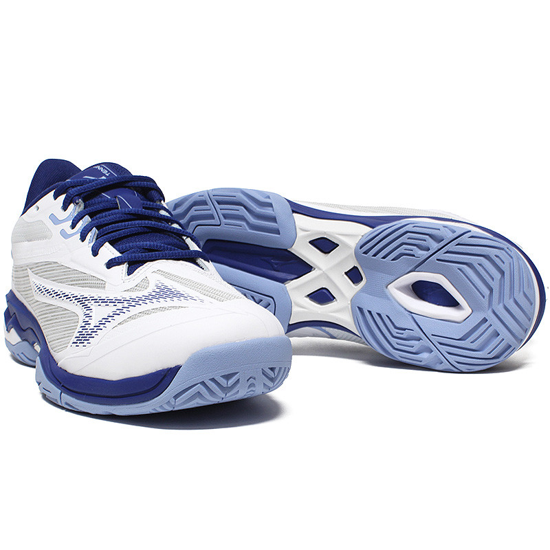 Mizuno Wave Exceed Light 2 All Court femme blanche et bleue