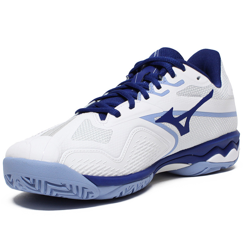 Mizuno Wave Exceed Light 2 All Court femme blanche et bleue
